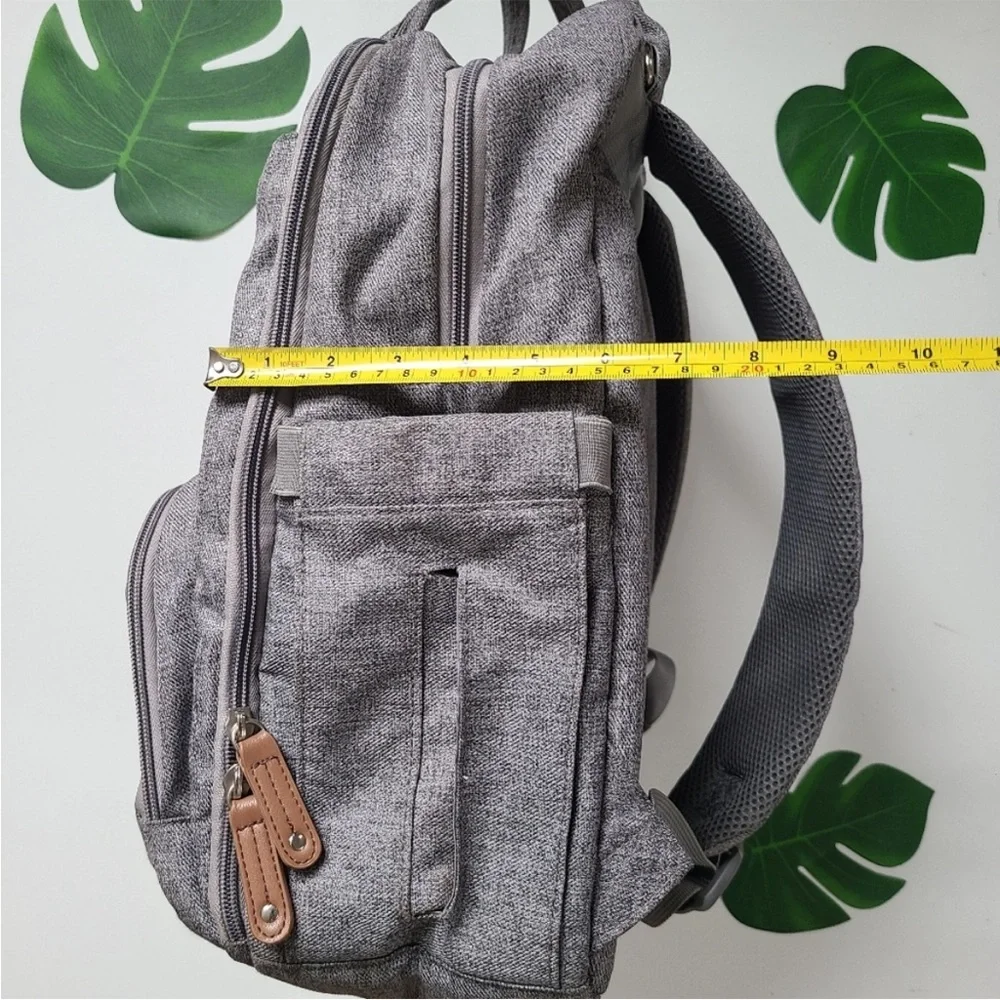 Ruvalino diaper bag backpack with many compartments gray color nice cond…